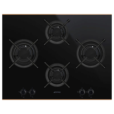 Smeg PV664LCNR Dolce Stil Novo Gas Hob, Black/Copper Smeg PV664LCNR Dolce Stil Novo Gas Hob, Black/Copper